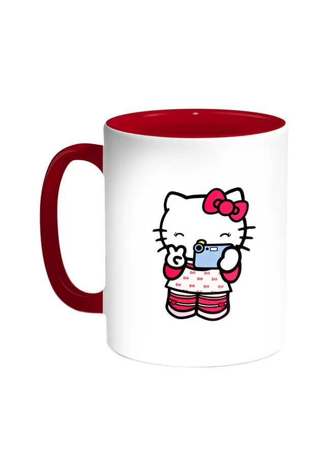 RYN Hello Kitty Printed Coffee Mug Red/White 11ounce