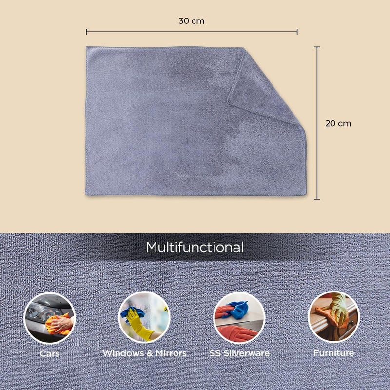 Kuber Industries Cleaning Towel Reusable Cleaning Cloths for Kitchen Duster Towel for Home Cleaning 340 GSM Cleaning Cloth 30x20 SHXS2030 Pack of 5 Multicolor - Image 4