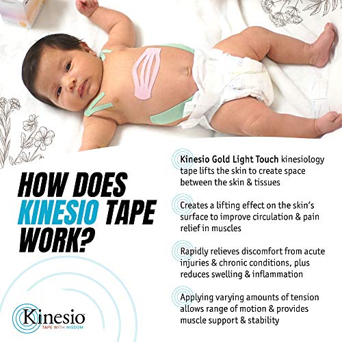 Kinesio شريط كينيسيو - شريط رياضي علاجي مرن تكس جولد لمسة خفيفة - فوشيا بنفسجي - 2 بوصة × 16.4 قدم - Image 2