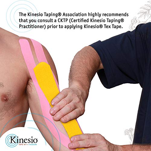 Kinesio شريط كينيسيو - شريط رياضي علاجي مرن تكس جولد لمسة خفيفة - فوشيا بنفسجي - 2 بوصة × 16.4 قدم - Image 4