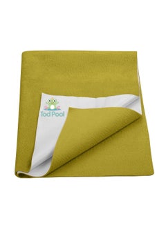 Tod PooL Tod PooL Breathable Bed Protector AntiPiling Fleece Extra Absorbent Washable Waterproof Quick Dry Sheet Bed Protector Sheet for Kids and Adults 1 Gold Double Bed Size 260x200cm  - Image 1