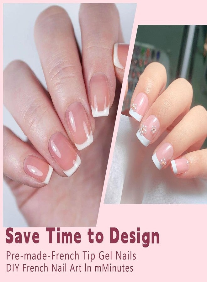 Ruby Face Rubyface 9 Color Press On Nails Fake Nail 216 Pcs, French tip press-on nails, Press on Nail, Artificial Nail Extensions Combo in Multicoloured, Full Cover Glossy Nude False Acrylic Nails for Women Girls (05, 216 count (Pack of 1)) - Image 4