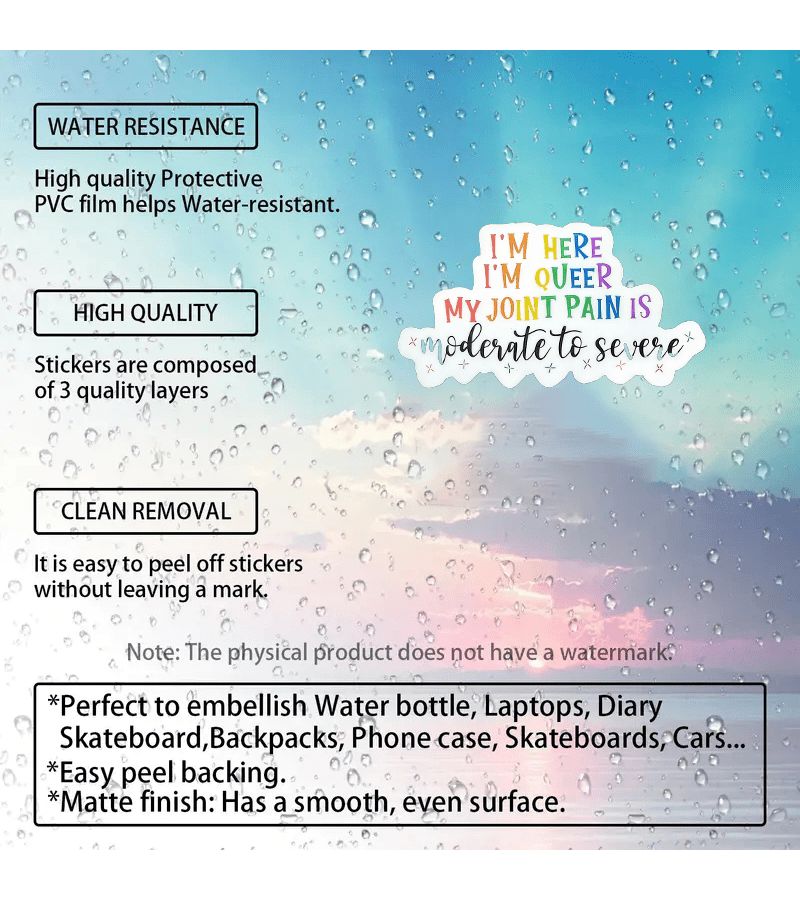 Pvc Stickers for Water Bottles Laptops Humorous Adorable Decals - Image 3