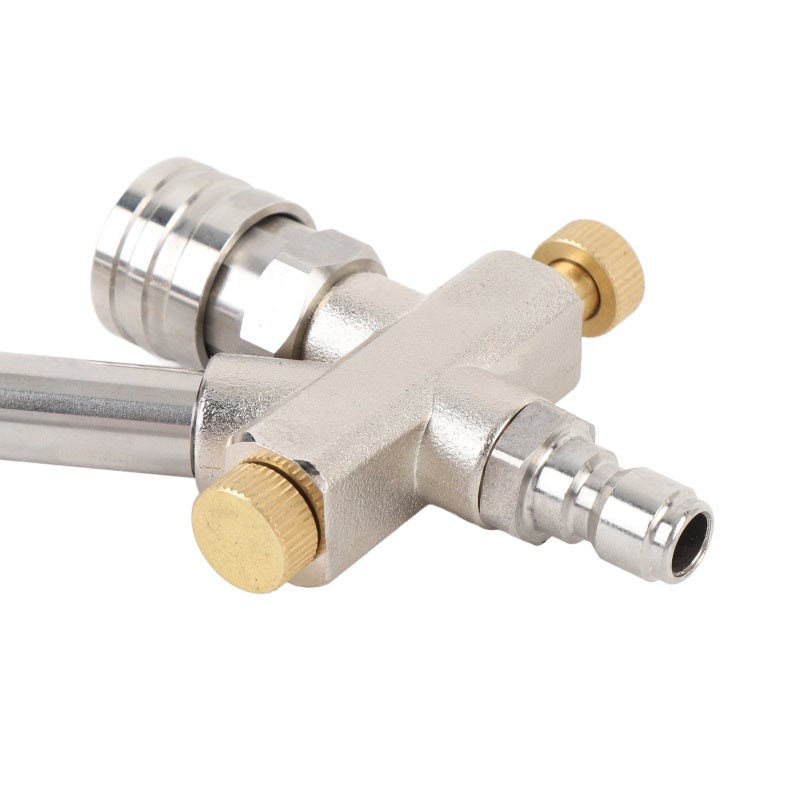 Dual Connector Accessory 1/4 Inch Quick Connect High Pressure & Temperature Proof Pressure Washer Accessory - Wear Proof Durable Foam Cannon Attachment for Vehicle Motorcycle Driveway Cleaning - Image 2