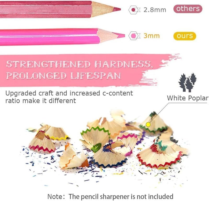 Corslet طقم أقلام تلوين زيتية 48 قطعة - مستلزمات فنية - طقم أقلام فنية - طقم رسم - أقلام تلوين للطلاب والبالغين والفنانين - أقلام ملونة متعددة الألوان - Image 3