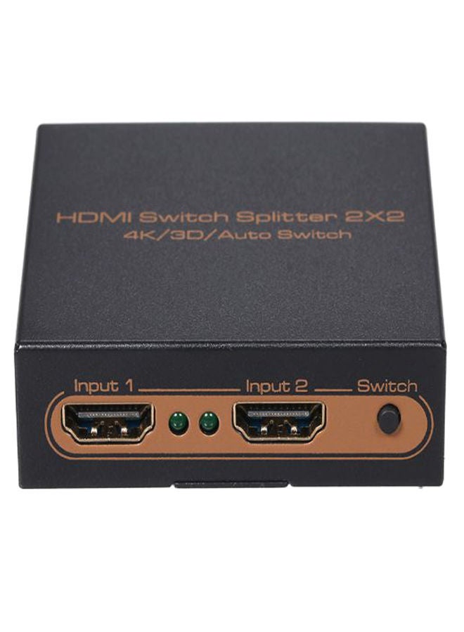 NIBEMINENT 2 In Out Switcher HDMI Splitter Black - Image 2