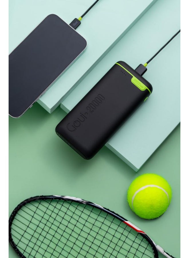 Goui 20000 مللي أمبير (عبوة من 2) بنك طاقة كيجو شاحن محمول - شحن متزامن للهواتف الذكية، والأجهزة اللوحية، وأجهزة الألعاب، والبلوتوث والمزيد - تصميم مدمج وصديق للسفر للطاقة في أي مكان - أسود - Image 4
