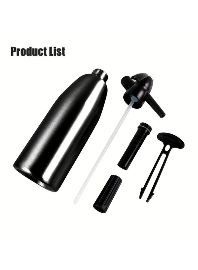 Black Portable Soda Maker Manual Hand Powered Carbonation Machine No Electricity Needed - Image 5