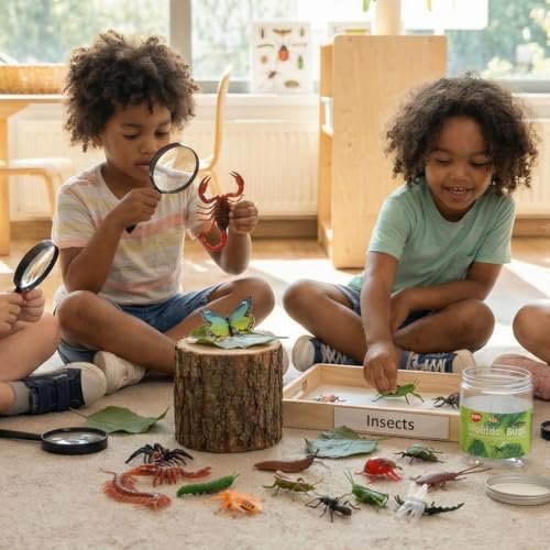 BOHS Bug Play Figures Realistic Insect Toys for Educational Projects 16 Pcs 23 Inch in Length Perfect Party Favors Birthday Cake Stand - Image 5