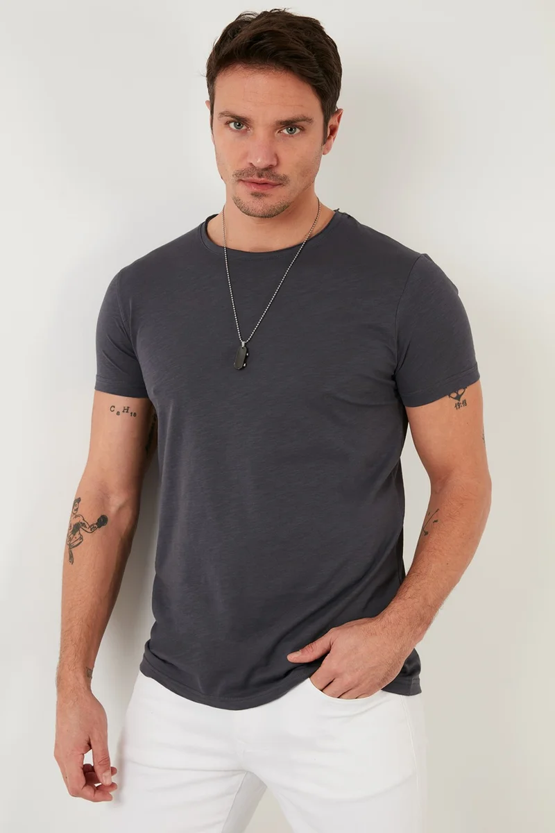 Buratti Cotton Slim Fit Crew Neck T Shirt Men's T Shirt 59020001