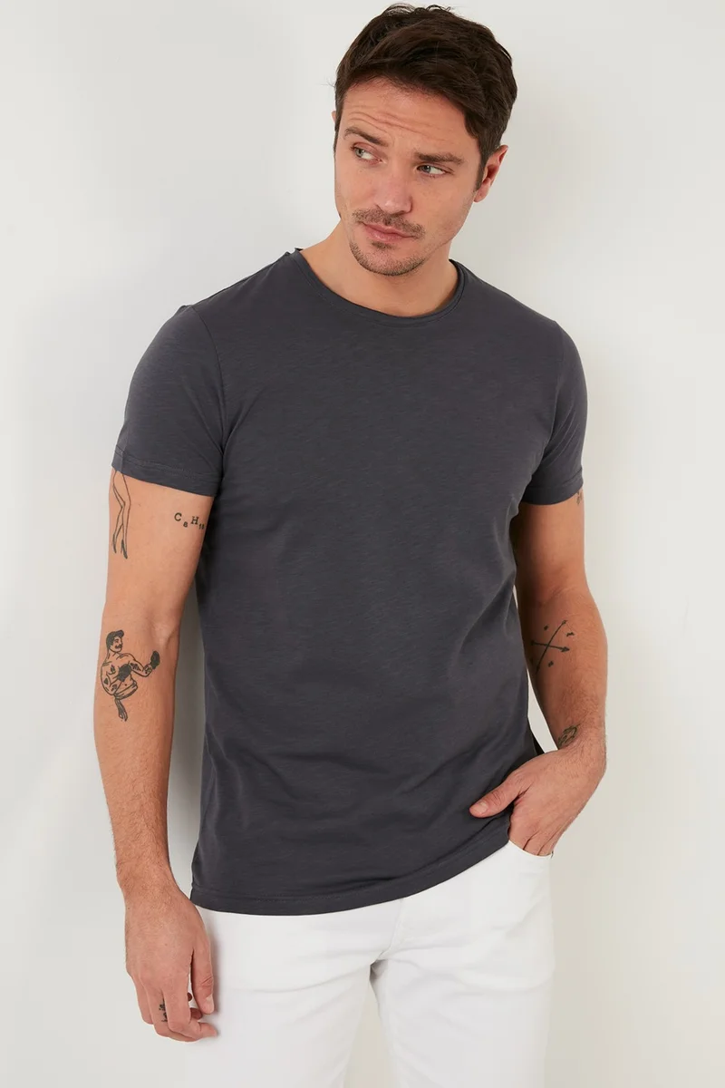Buratti Cotton Slim Fit Crew Neck T Shirt Men's T Shirt 59020001