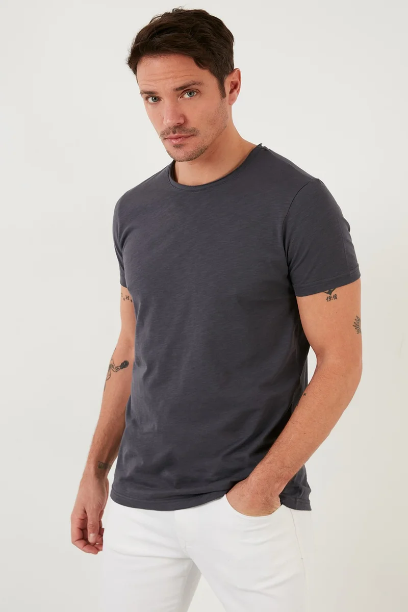 Buratti Cotton Slim Fit Crew Neck T Shirt Men's T Shirt 59020001