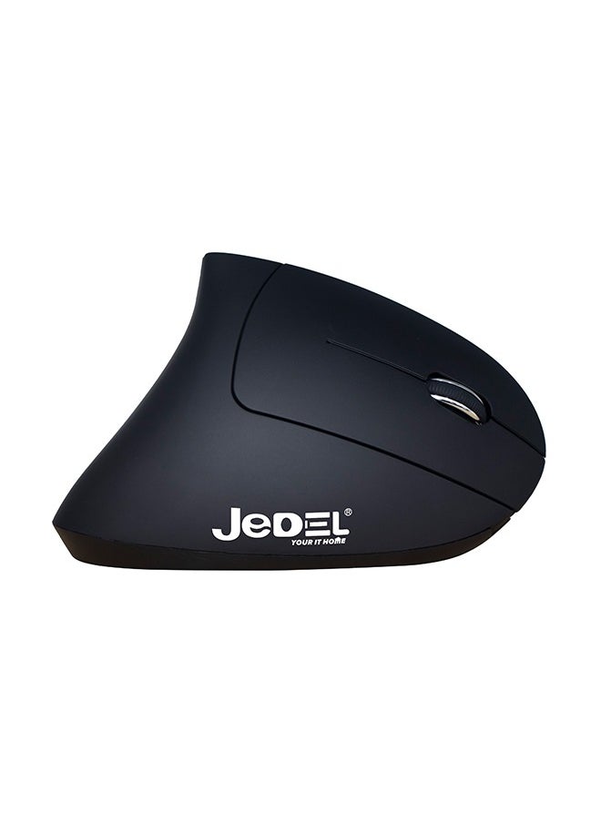 JeDEL - W925 Wireless Ergonomic Gaming Mouse for Windows, Mac, Ergonomic Design, USB 2.4Ghz Mouse with USB Receiver, 1000/1200/1600 DPI, Black - Image 1
