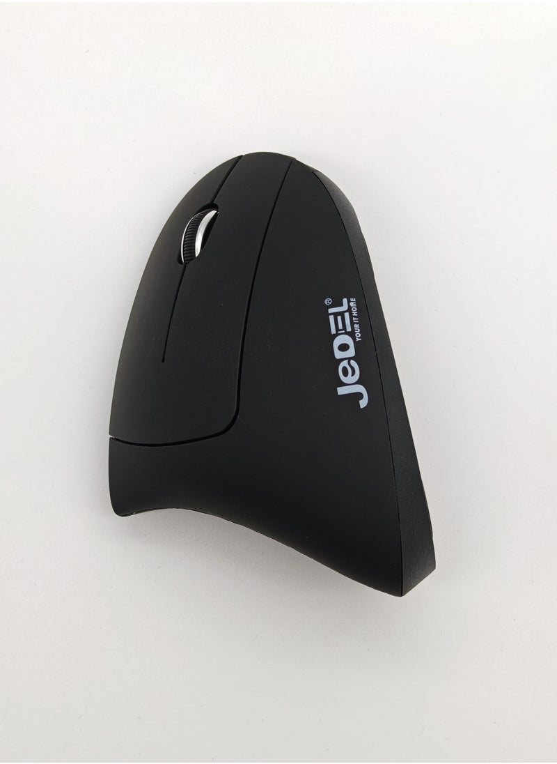 JeDEL - W925 Wireless Ergonomic Gaming Mouse for Windows, Mac, Ergonomic Design, USB 2.4Ghz Mouse with USB Receiver, 1000/1200/1600 DPI, Black - Image 1