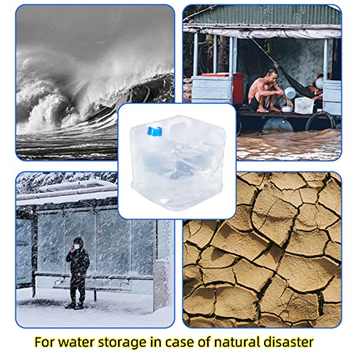 UMETASS 2 Pack 5.3 Gallon Collapsible Water Container with Spigot, Foldable Cube Water Jugs Portable Water Storage for Outdoors Camping Hiking Disaster Preparedness & Survival Gear - Image 5