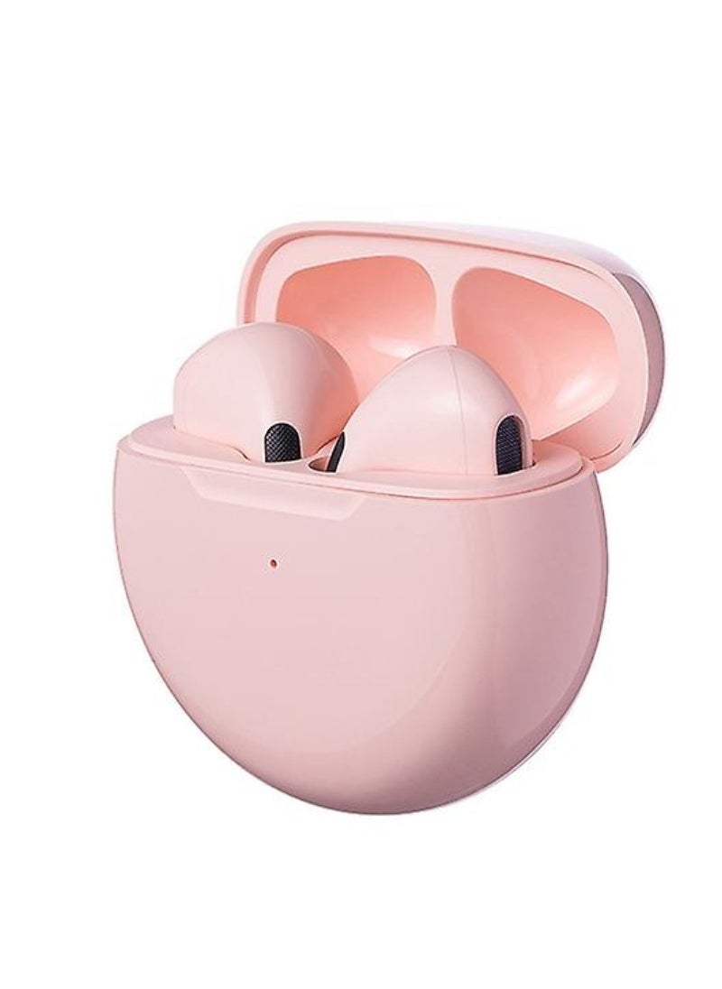 DIGI CORE - Pro 6 TWS True Wireless Headphones Bluetooth Earphone Earbuds Bass Headset Wireless Earbuds In-Ear Earbuds Lightweight Bluetooth 5.0 Headphones With Mic Multimode Headphone (Pink) - Image 1
