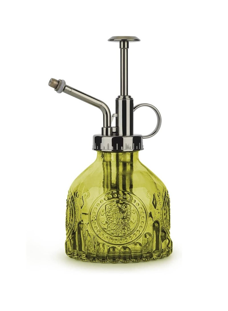SYOSI Glass Plant Bottle200ML, Vintage Spray Bottle with Top Pump, Fine Mist Garden Flower Sprayer Small Decorative Spritzer Watering Can Gift for Indoor Outdoor Succulent House Plant (Yellow) - Image 1