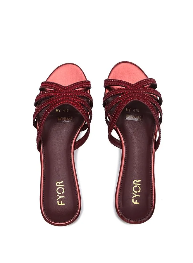 FYOR  Crystal-Studded Strappy Flat Sandal MY 416 for Women | Best Price UAE