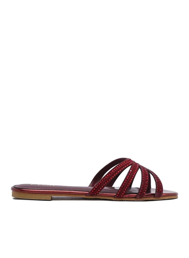FYOR Crystal-Studded Strappy Flat Sandal MY 416