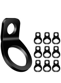 Excefore Truck Tie-Down Anchors  Stainless Steel Lashing Rings with Black Powder Trailers Hook Cargo Bolt for Dirt Bike Motorcycle Trailer Pickup Truck Camper(10 Pack）  - Image 1