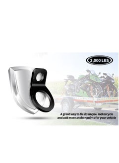 Excefore Truck Tie-Down Anchors  Stainless Steel Lashing Rings with Black Powder Trailers Hook Cargo Bolt for Dirt Bike Motorcycle Trailer Pickup Truck Camper(10 Pack）  - Image 4