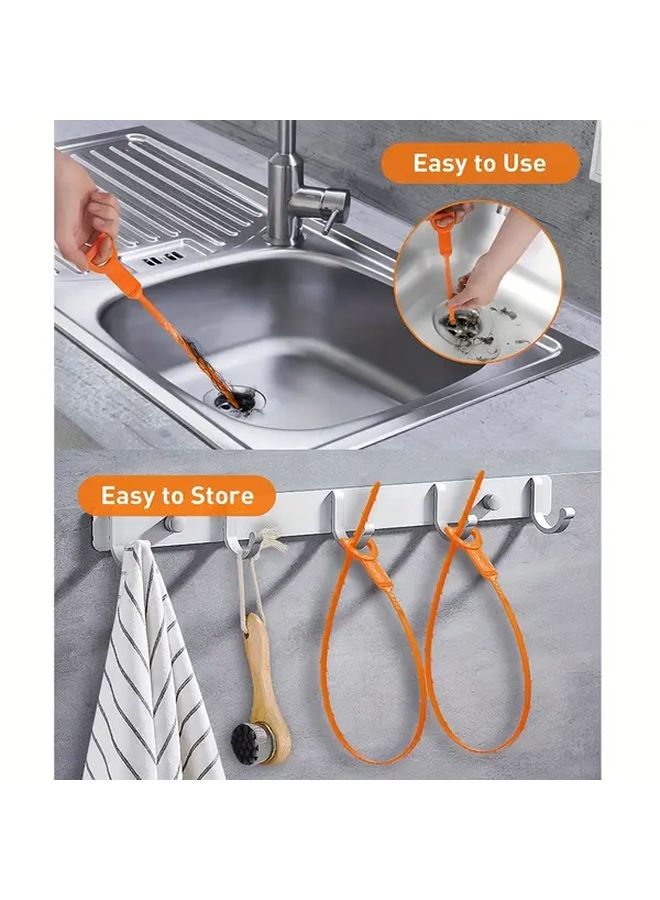 3pcs Orange Heavy Duty Manual Plunger Set Hand Crank Toilet Sink Unclogger Portable Drain Cleaner - Image 2