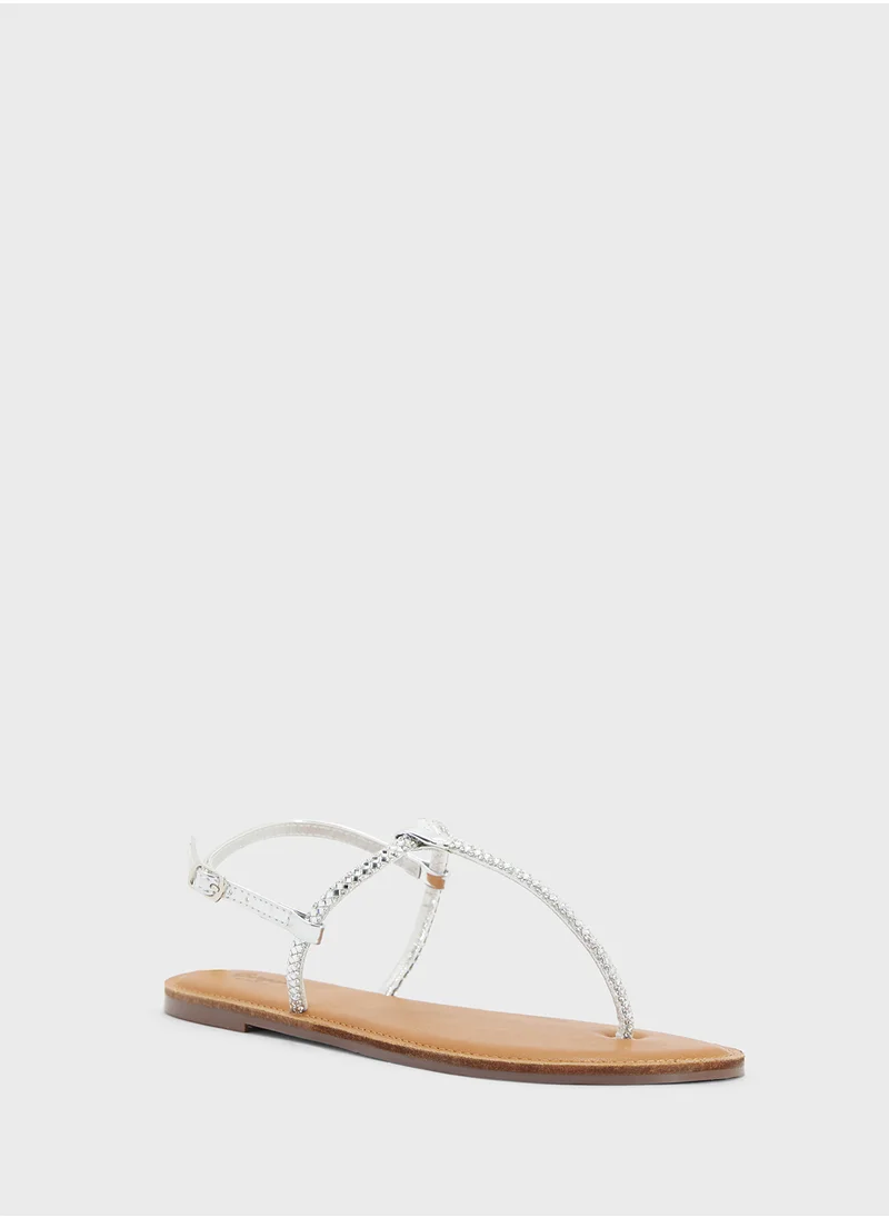 جينجر Sparkly Thong Sandal
