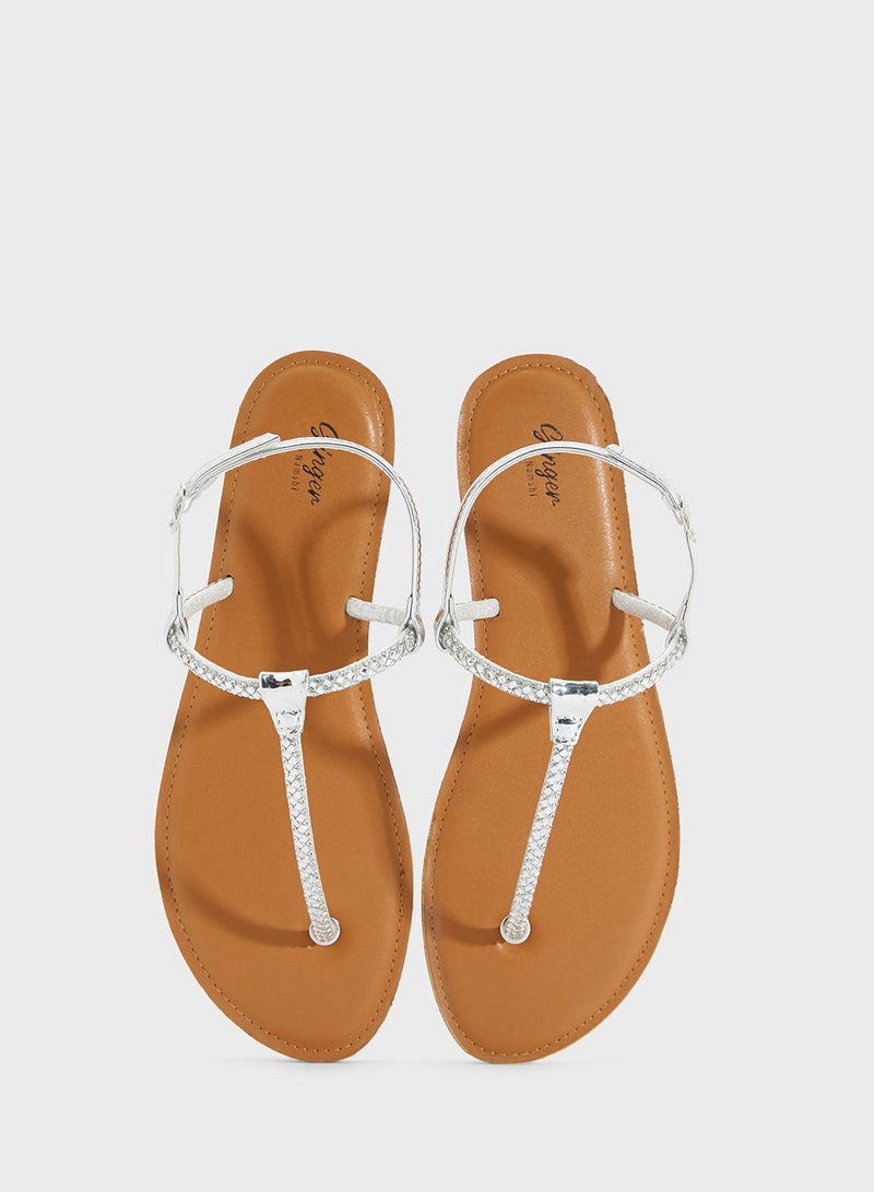 جينجر صندل ثونج لامع - Image 4