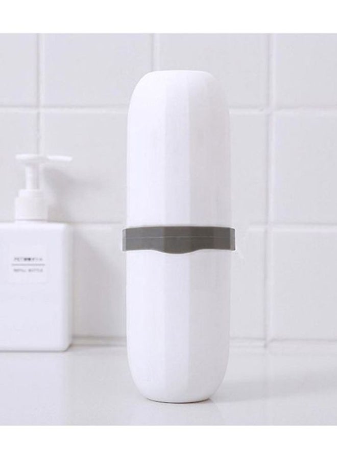 NIBEMINENT Portable Toothbrush Cup Box White 6x7x206centimeter - Image 2