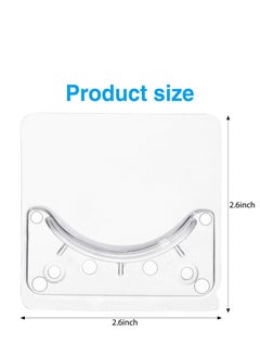 KASTWAVE 6 Piece Adhesive Shower Curtain Rod Holder, Adhesive Wall Mounted Shower Rods Holder Drill-Free Install, Adhesive Rod Mount Retainer, No Drilling, Not Include Shower Curtain Rod  - Image 2