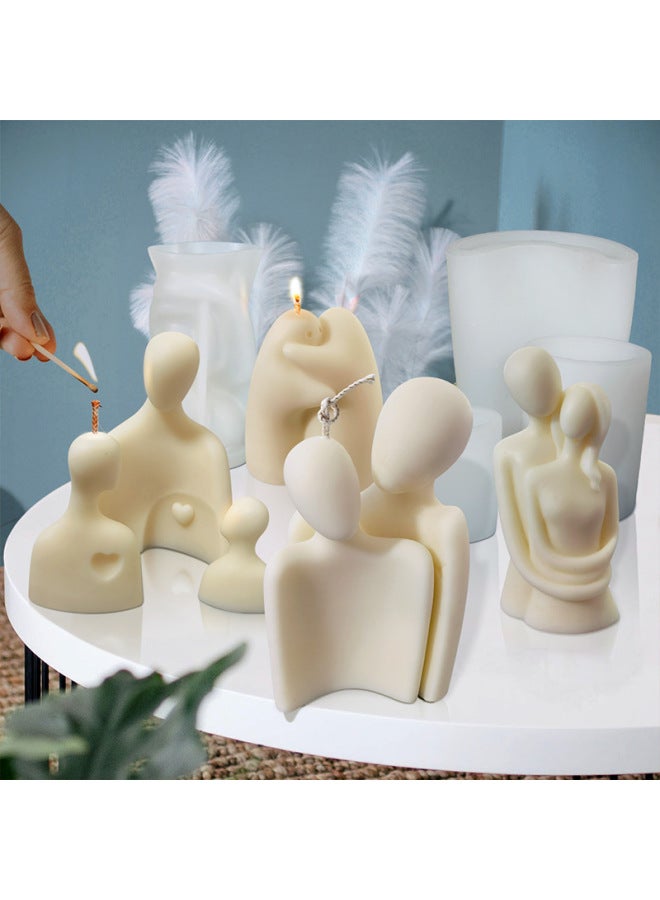Sanxin Portrait Aromatherapy Candle Silicone Mold DIY Low Temperature Candle Couple Body Gypsum Incense Stone Grinding Tool-Specifications:Couple RX-68 - Image 2