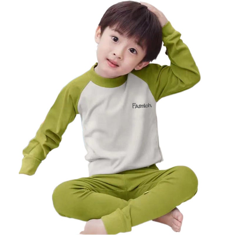 Children'S Autumn Clothes And Pants Suit Boys Pajamas Home Clothes Thermal Underwear Suit - Image 5