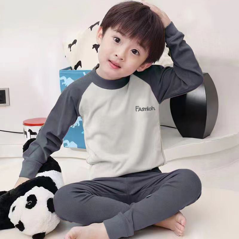 Children'S Autumn Clothes And Pants Suit Boys Pajamas Home Clothes Thermal Underwear Suit - Image 1