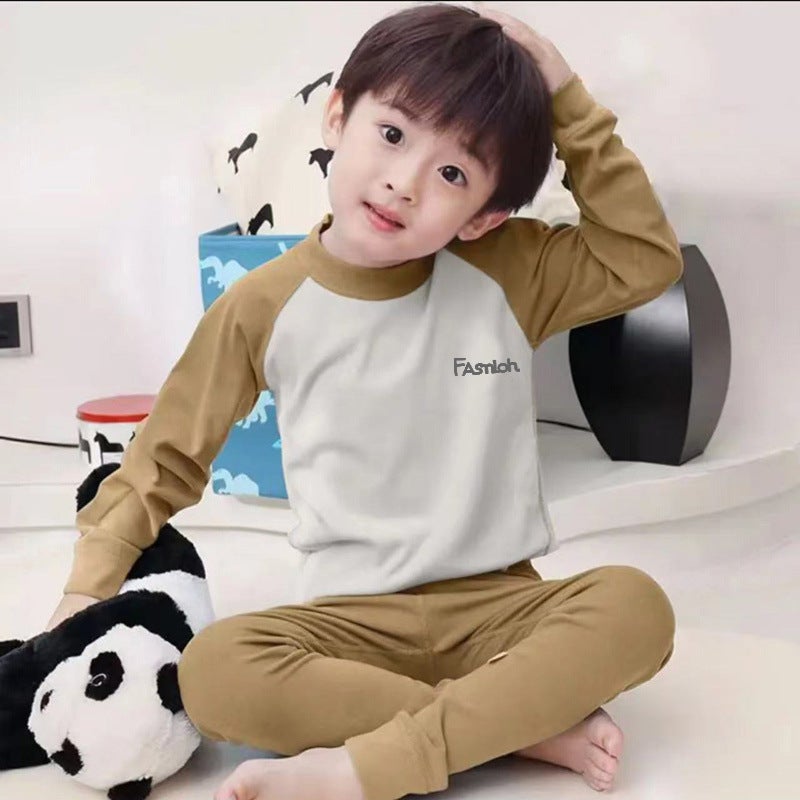 Children'S Autumn Clothes And Pants Suit Boys Pajamas Home Clothes Thermal Underwear Suit - Image 3