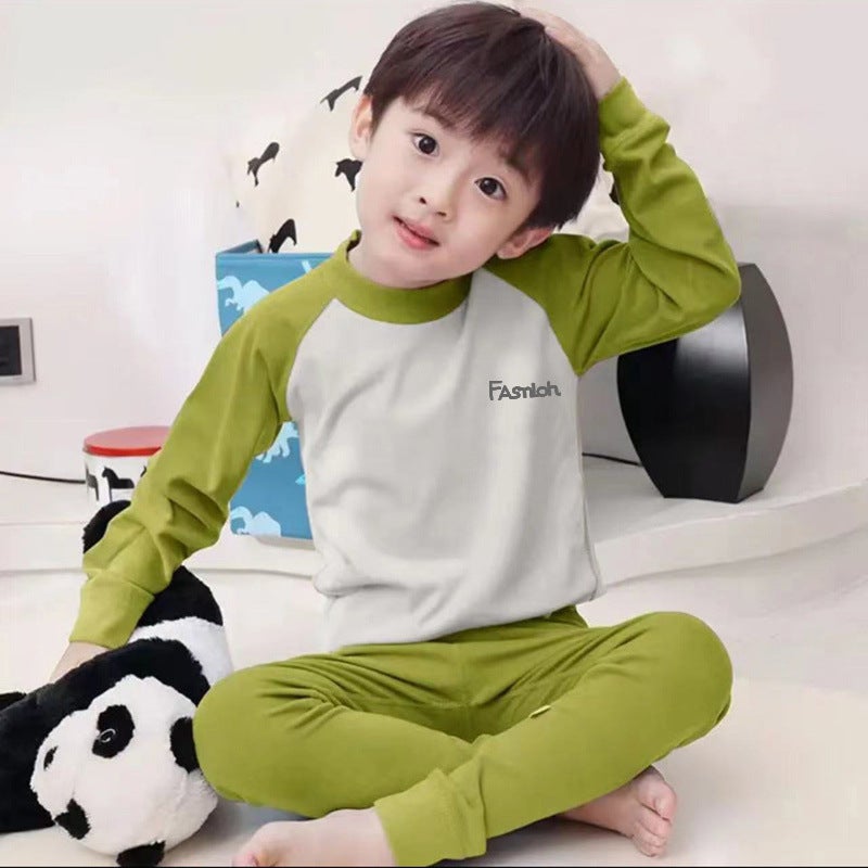 Children'S Autumn Clothes And Pants Suit Boys Pajamas Home Clothes Thermal Underwear Suit - Image 4