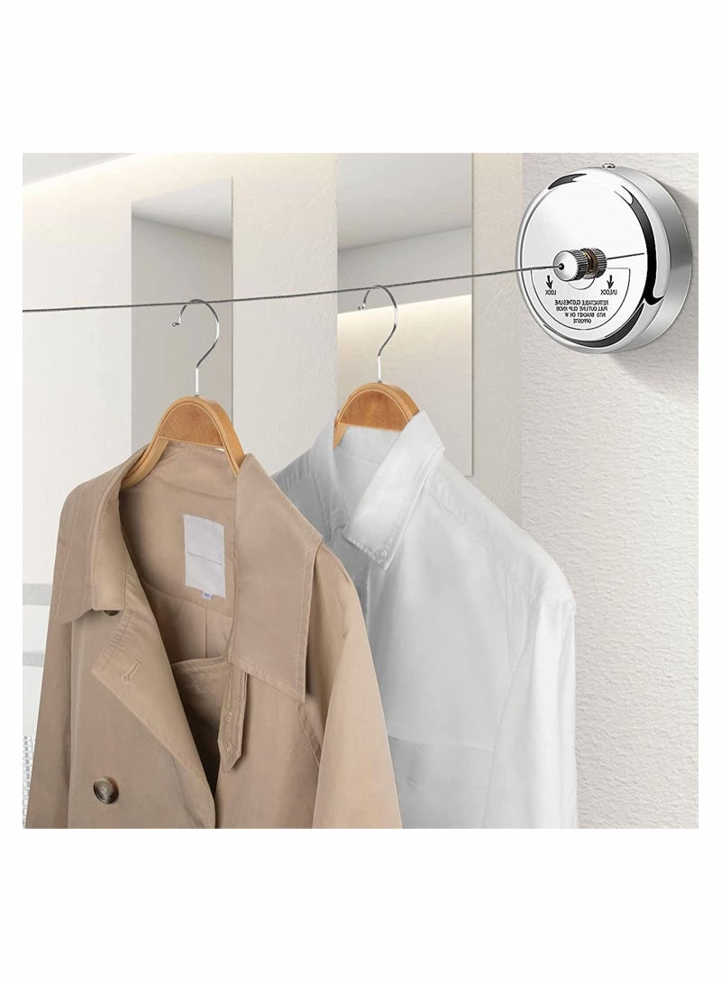 Barakah Retractable Clothesline 304 Stainless Steel Clothes Dryer with Heavy Duty Adjustable Rope String 9.2 Feets for Hanging Drying Bathroom Laundry Hotel Indoor Outdoor - Image 2