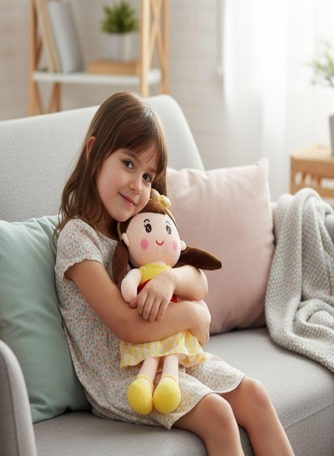 MABLE Soft Doll for Girls | Cute Plush Baby Doll Toy with Colourful Hairband | Huggable Stuffed Doll Gift for Kids, Girls, Toddlers & Babies Age 3 to 5 Years (80CM Yellow) - Image 4