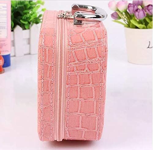 MINNESOTA Nylon - Multifunction Travel Cosmetic Make-Up Bag with Small Mirror Makeup Bag Suitcase for Women Adjustable Dividers for Cosmetics, Makeup, Brushes (Multicolor) - Image 2