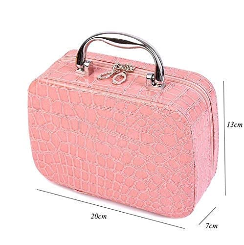MINNESOTA Nylon - Multifunction Travel Cosmetic Make-Up Bag with Small Mirror Makeup Bag Suitcase for Women Adjustable Dividers for Cosmetics, Makeup, Brushes (Multicolor) - Image 5