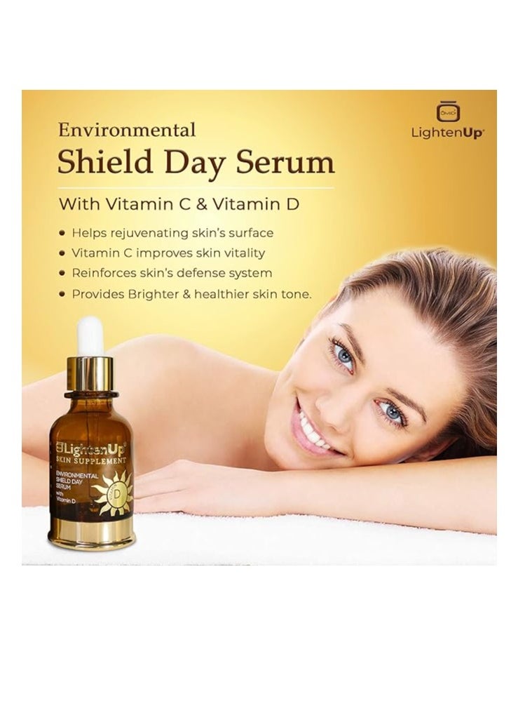 LIGHTENUP - LightenUp Vitamin D Serum for Face 30 ml  Natural and Organic Anti Aging Vitamin C Facial Serum Perfect Spot Corrector for Face  Hydrating & Brightening Skin Rejuvenating Serum - Image 1