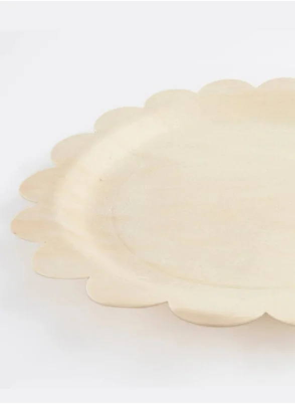 Meri Meri Meri Meri Small Wooden Scalloped Plates
