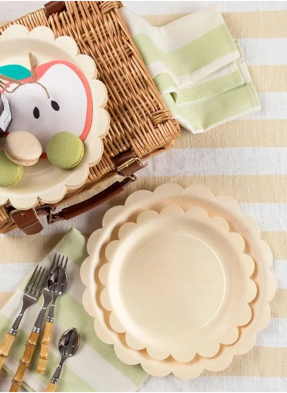 Meri Meri Meri Meri Small Wooden Scalloped Plates