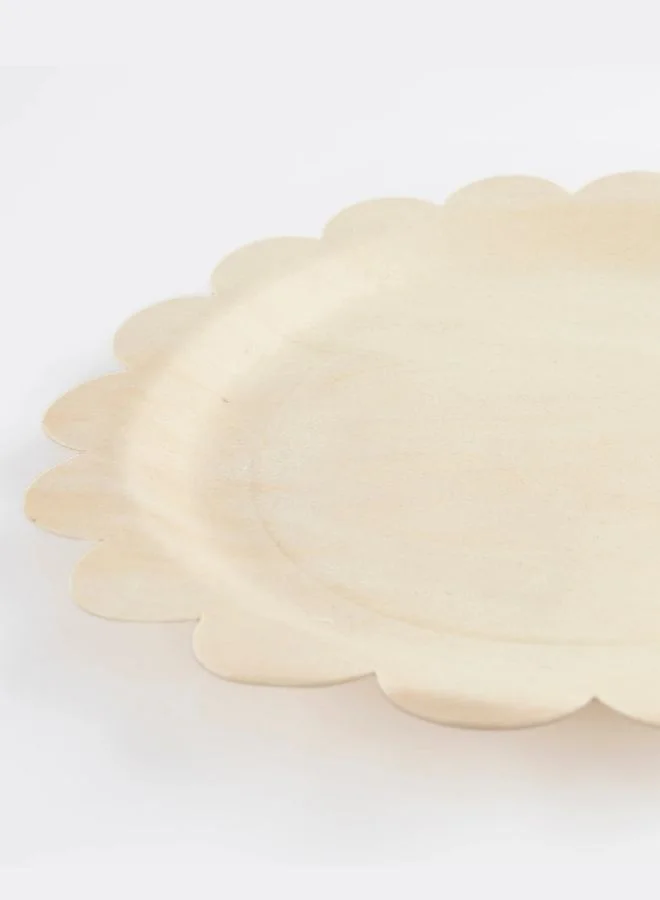 Meri Meri Small Wooden Scalloped Plates
