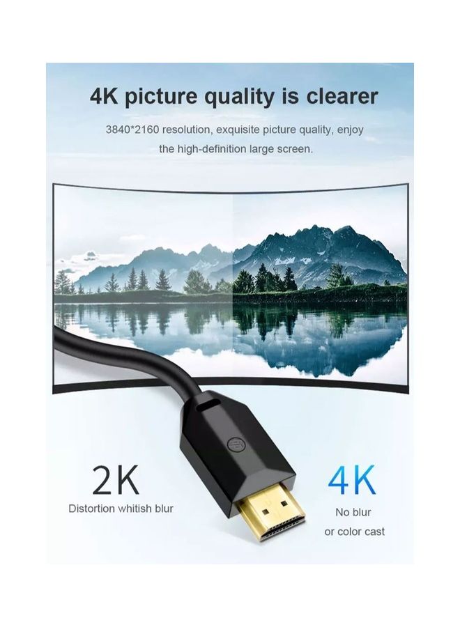HP كابل HDMI عالي السرعة DHC-HD01 يدعم 4K (3 متر) - Image 2