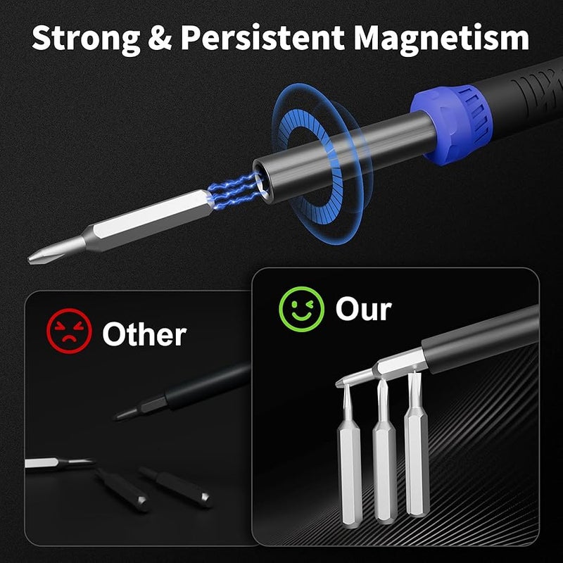 STREBITO Small Precision Screwdriver Set 64-piece with Torx, Triwing, Pentalobe, Electronics Repair Tool Kit for Computer, PC, Laptop, Macbook, Tablet, Phone, PS5, XBOX, Switch, Glass, Ring Doorbell - Image 4