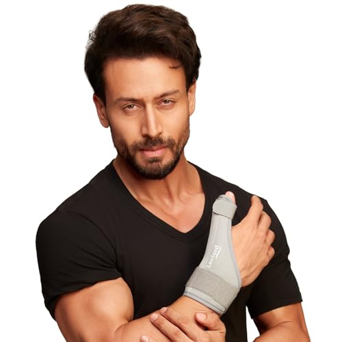 Leeford Thumb Splint | Wrist band for pain relief | Right and left hand support | Wrist Support | Thumb Spica Splint | Universal Size - Grey - Image 1