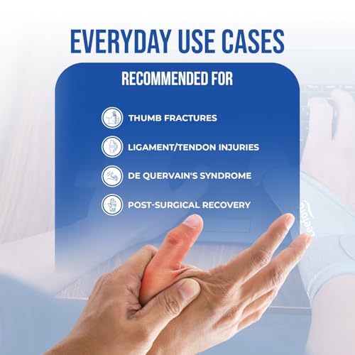 Leeford Thumb Splint | Wrist band for pain relief | Right and left hand support | Wrist Support | Thumb Spica Splint | Universal Size - Grey - Image 5