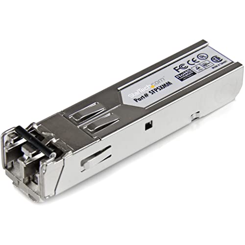 Startech.com StarTechcom MSA Uncoded Compatible SFP Module 1000BASESX 1GbE Multi Mode Fiber MMF Optic Transceiver 1GE Gigabit Ethernet SFP LC 550m 850nm DDM TAA SFPSXMM - Image 1