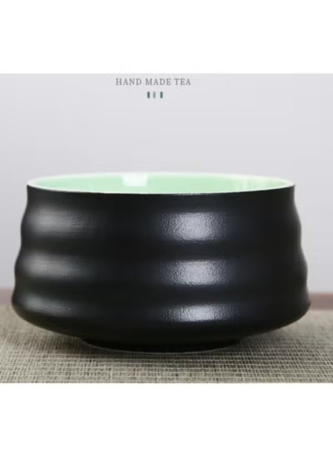 EFUMKE Matcha set, ceramic matcha bowl + whisk stand + bamboo whisk + spoon + tea strainer, perfect handmade matcha set for making traditional matcha, matcha gift set. - Image 3