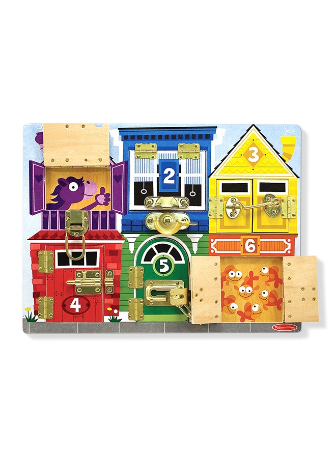 Melissa & Doug لوحة النشاط الخشبية مع الأقفال من ميليسا ودوج - معتمدة من FSC - Image 2